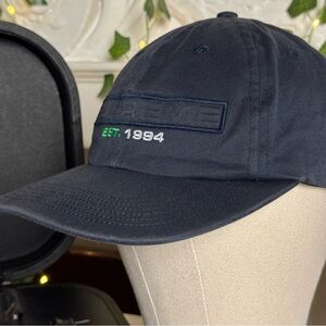 SUPREME Embossed Logo 6 Panel Hat Cap NAVY
